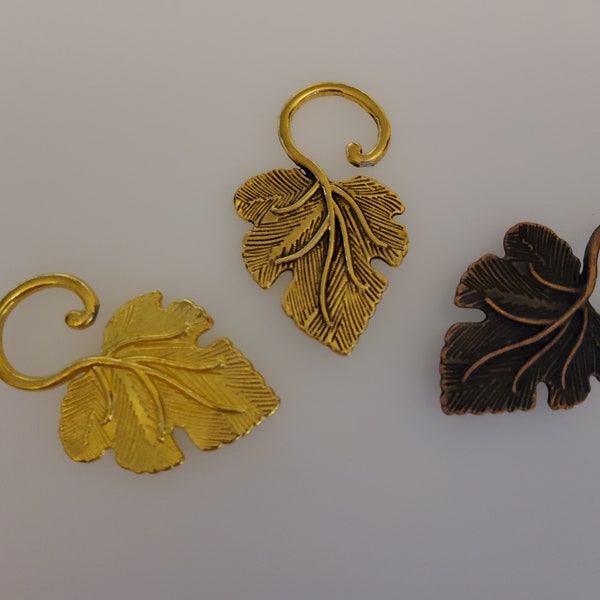 Magnetic Portuguese Knitting Pin - Golden Leaf