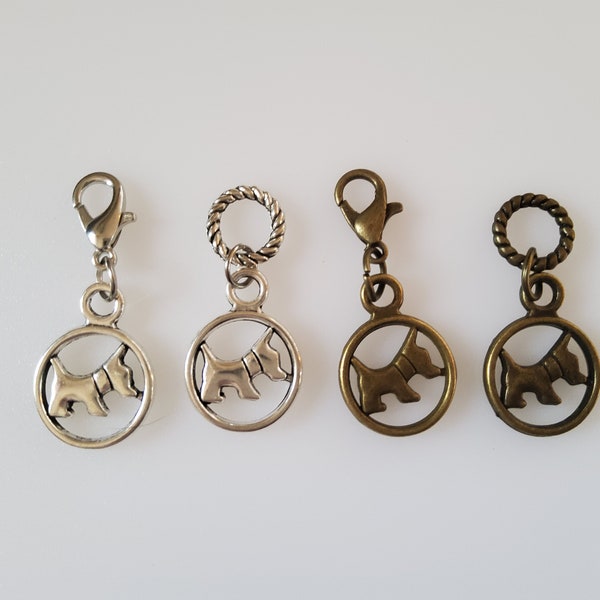 Stitch Markers/Progress Keepers: Scottie Dogs