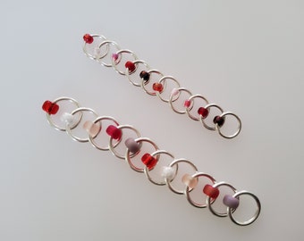 Snag Free Stitch Markers for Knitting: Sweet Strawberry -Set of Ten