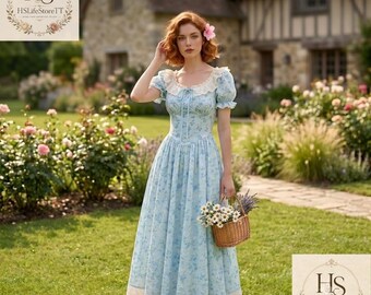 Cottagecore Floral Maxi Dress | Pink Prairie Renaissance Gown
