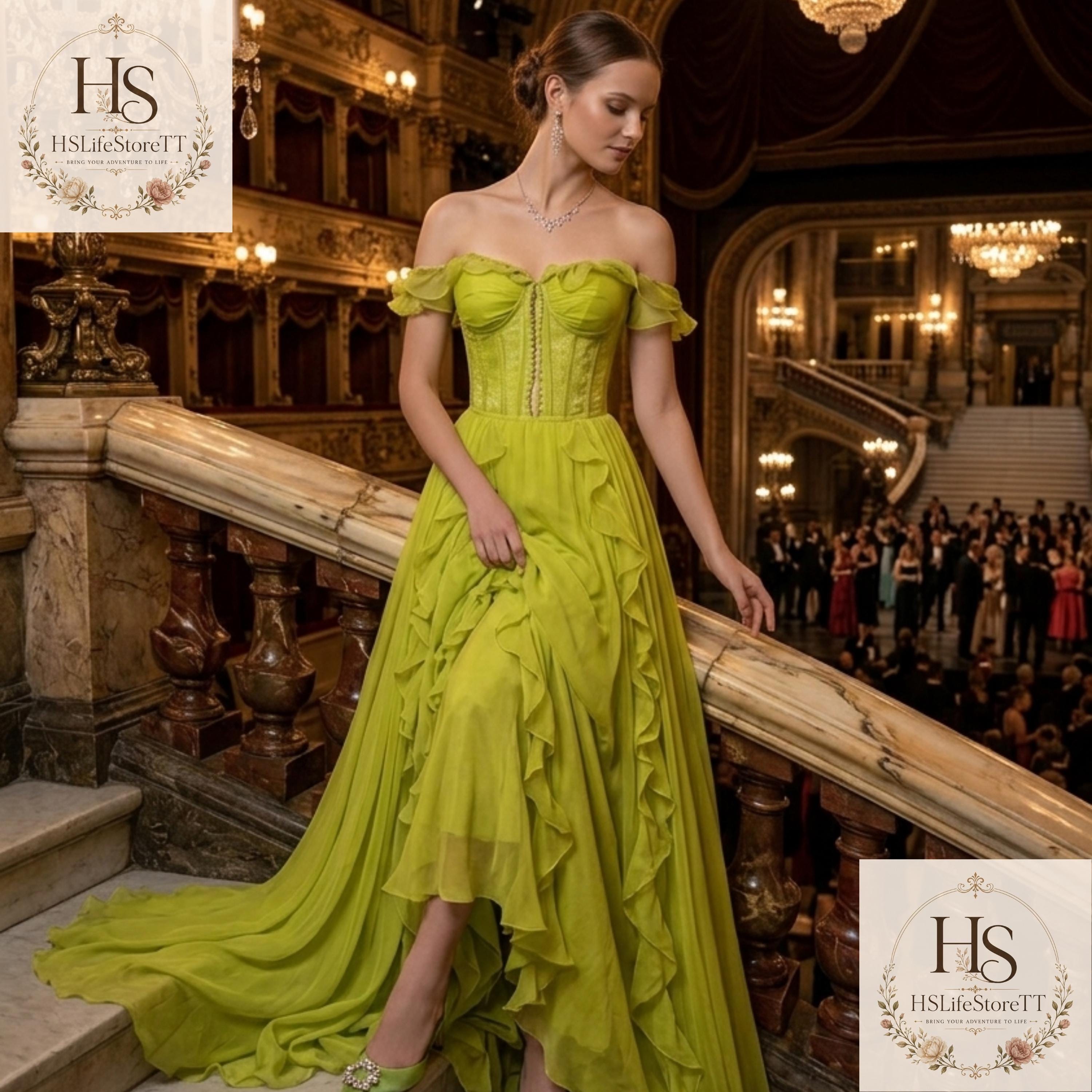 Lime Green Ball Gown - Etsy