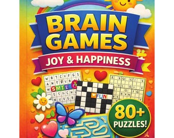 Joyful Puzzles Activity Book | Word Search, Crossword, Sudoku, Mazes (PDF Download)