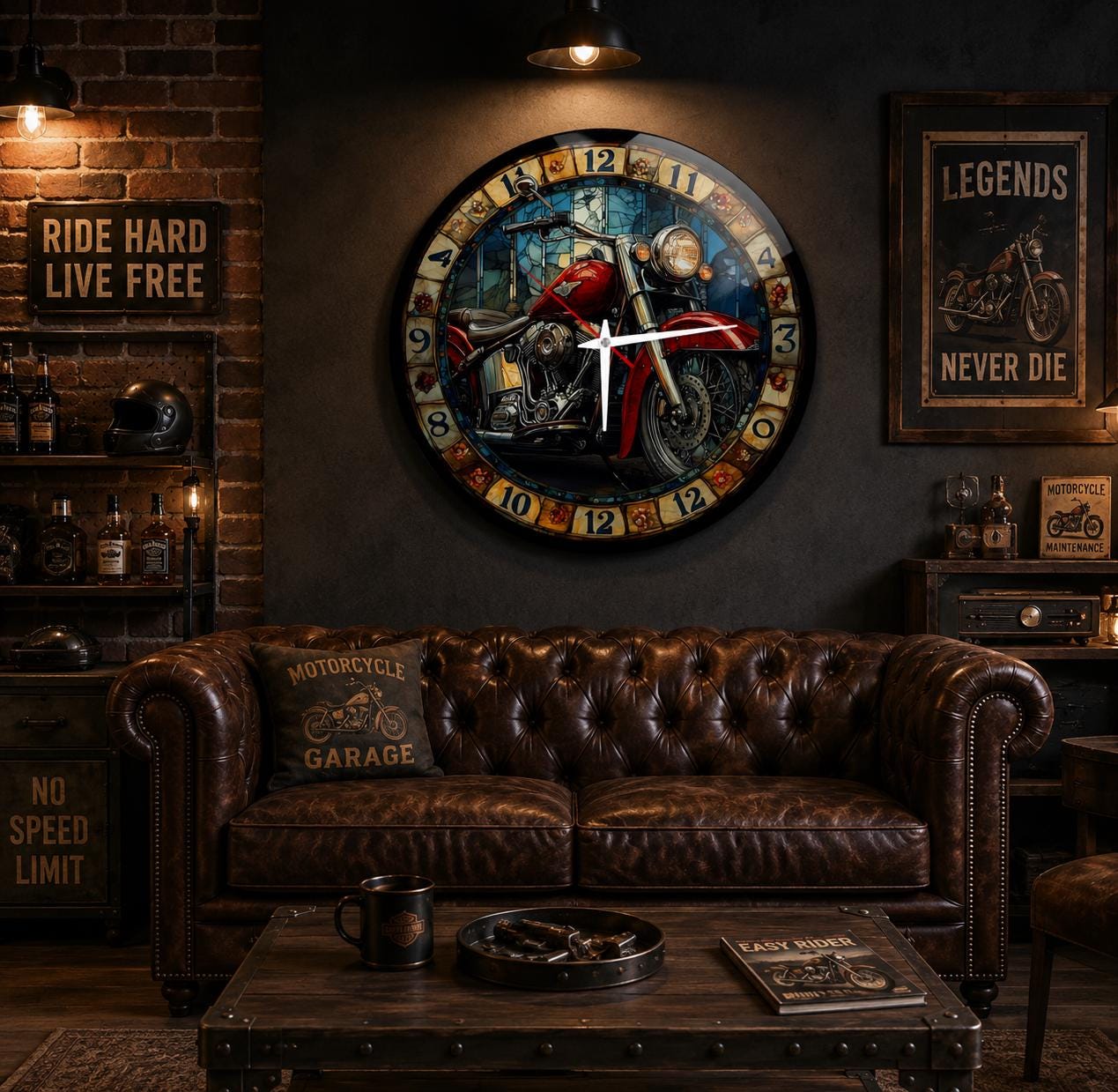 Vintage Harley Davidson Clock - Etsy