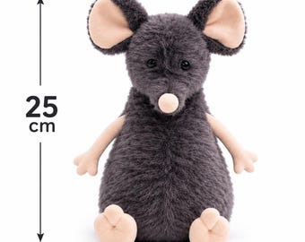 Jellycat Lachlan Smutny Szczur Pluszowy 25 cm – Miękka Szara Myszka Prezent