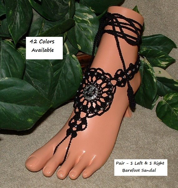 Horseshoe boot barefoot sandals foot jewelry crochet summer Etsy