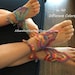 One Pair Of Flower Girl Barefoot Sandals Clothes Wedding Ankle Wrap Digital Sandal Pattern with Photos 