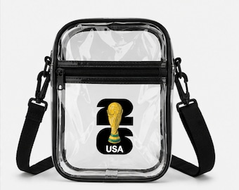 Usa 2026 Clear Stadium Bag, Inspired Transparent Crossbody Purse, Soccer Fan Game Day Bag, Custom Football Stadium Bag