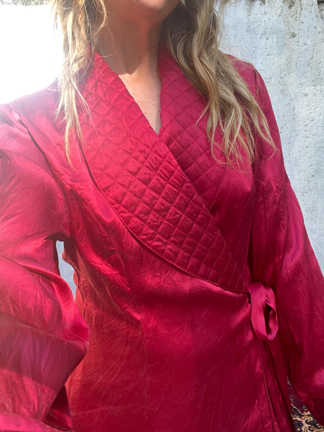 Vintage 1990s 90s, Y2k, Silk Robe, Dressing Robe, Movie Star, Glam Robe ...