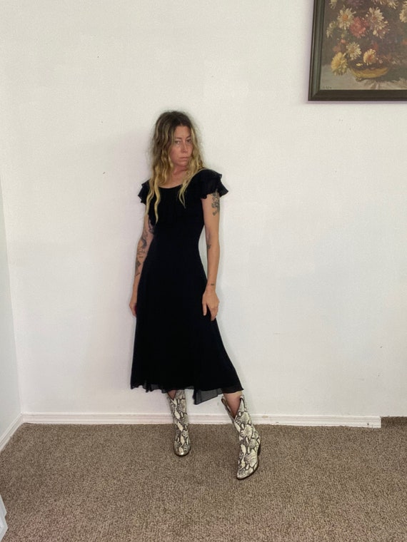 Vintage 1990s 90s, y2k, laura ashley, silk dress,… - image 6