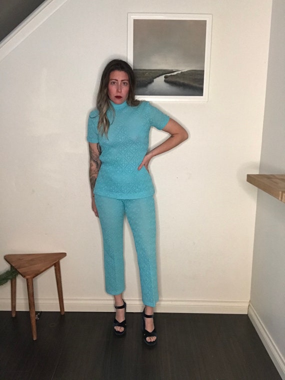 Vintage 60s Set, matching set, Shirt and Pant, Bri