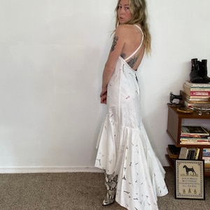 Handmade, Wedding Dress, Upcycled Dress, TableCloth, Bali Cut Work Lace, White Dress, Mermaid Dress, Beautiful, Hand cut, One of a kind