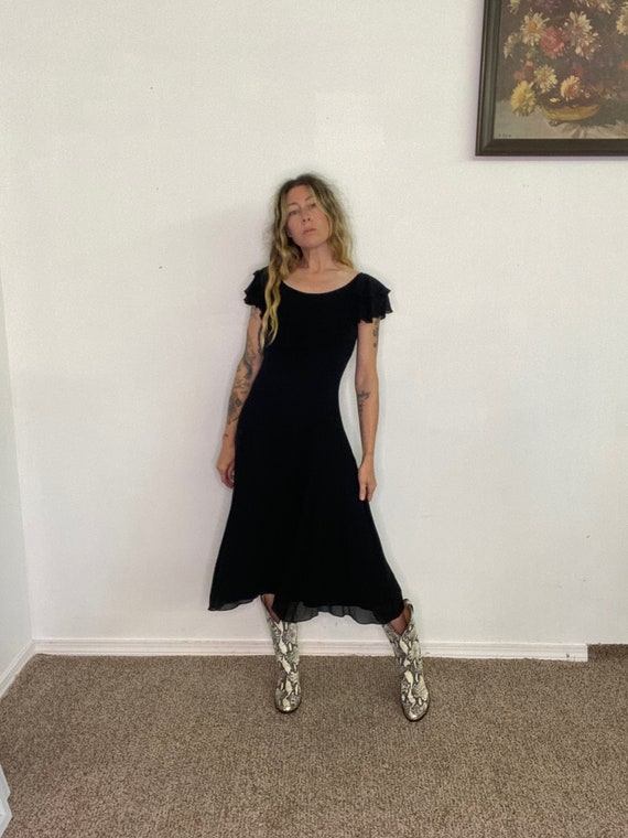 Vintage 1990s 90s, y2k, laura ashley, silk dress,… - image 8