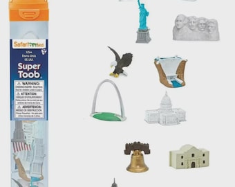 American Landmarks Figurines TOOB 12 Pieces New & Sealed USA History Model