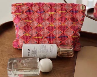 Vintage Floral Makeup Bag | Cosmetic Pouch, Toiletry Organizer, Travel Beauty Bag