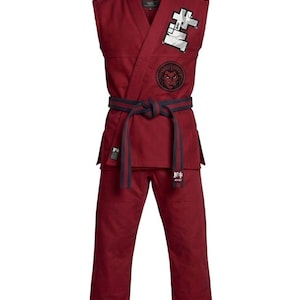 Kimono da Jiu Jitsu Brasiliano Premium Marrone - Kimono BJJ senza maniche con ricamo di leone - Uniforme professionale per arti marziali - Kimono BJJ personalizzato