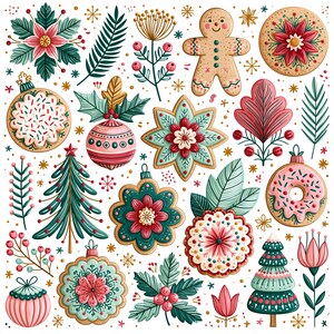 Christmas Seamless Pattern Bundle | Cute Holiday Digital Paper | Whimsical Christmas Background | PNG Scrapbook Paper | Festive Pattern Pack