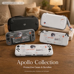 アポロコレクション保護ケースバンドル（NS2/OLED用）、宇宙テーマのコンソールアクセサリー