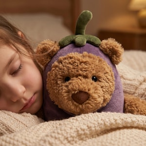 Jellycat Bartholomew Bear Aubergine - Etsy