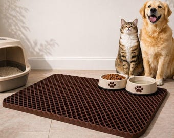 Custom Pet Bowl Mat for Dogs & Cats, Waterproof Non Slip EVA Pad