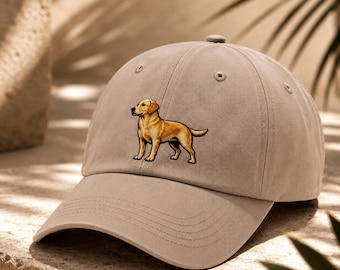 Yellow Lab Dad Hat, Labrador Retriever Cap, Dog Mom Hat, Lab Owner Gift, Dog Dad Gift, Yellow Labrador Hat, Dog Lover Cap, Gift for Dog Mom
