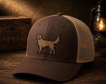 Golden Retriever Trucker Hat, Dog Mom Gift, Dog Dad Hat, Golden Retriever Cap, Dog Lover Gift, Retriever Hat, Pet Owner Cap