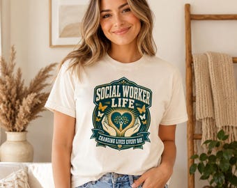 Social Worker Life Graphic T-Shirt, Changing Lives Every Day Tee