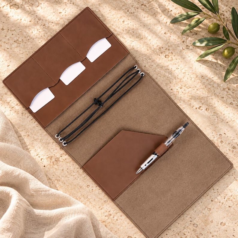 Bindeb Notebook Personalized Leather Journal Cover A5 , Notebook Binder Cover With ...