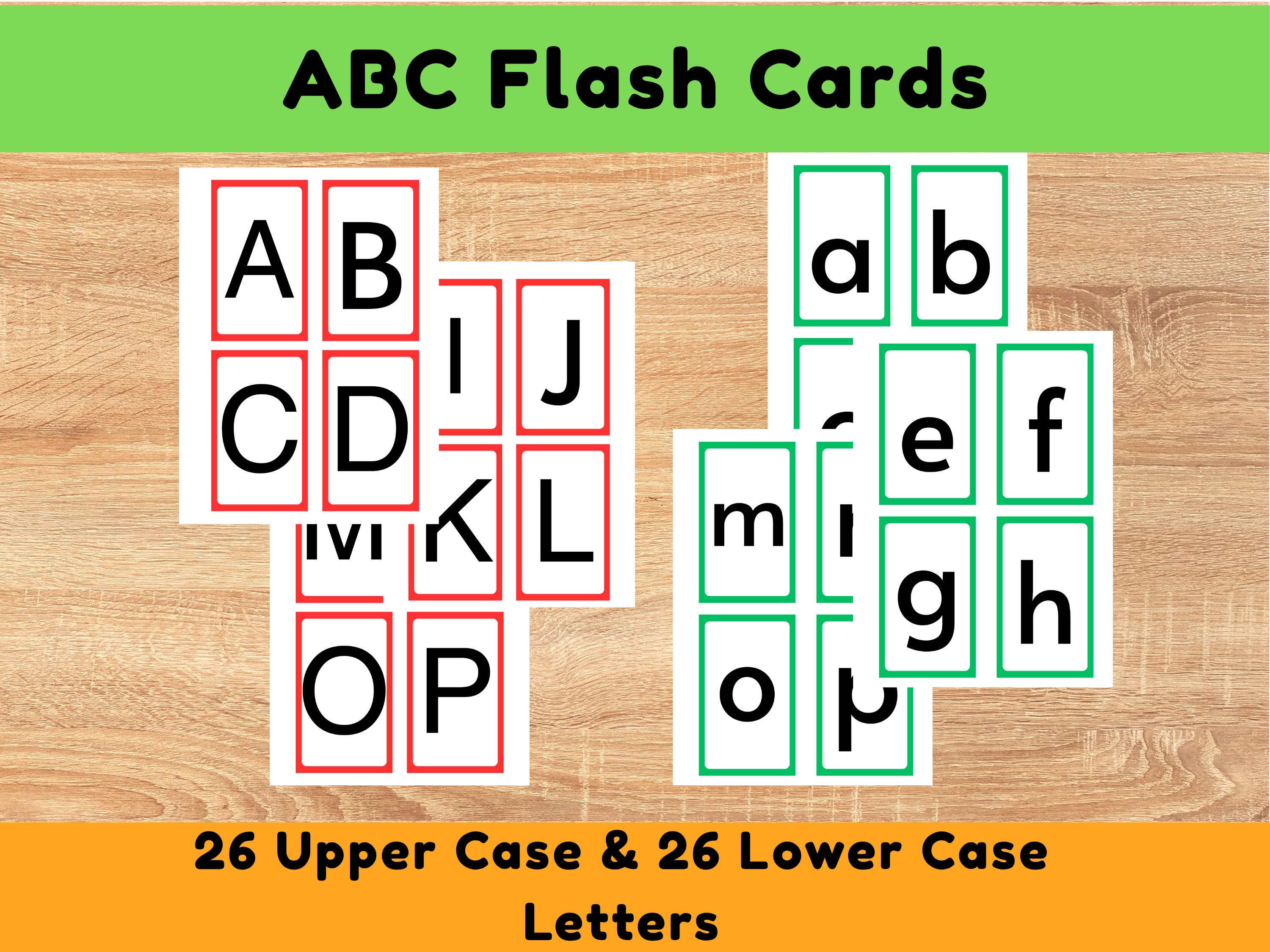 ABC Flash Cards Upper and Lower Letters - Etsy