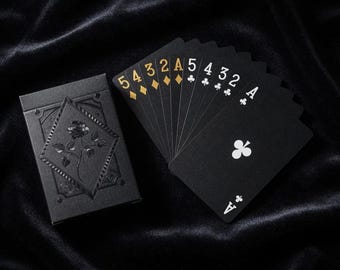 Luxury Black Playing Cards Deck | Elegant Matte Finish Poker Cards