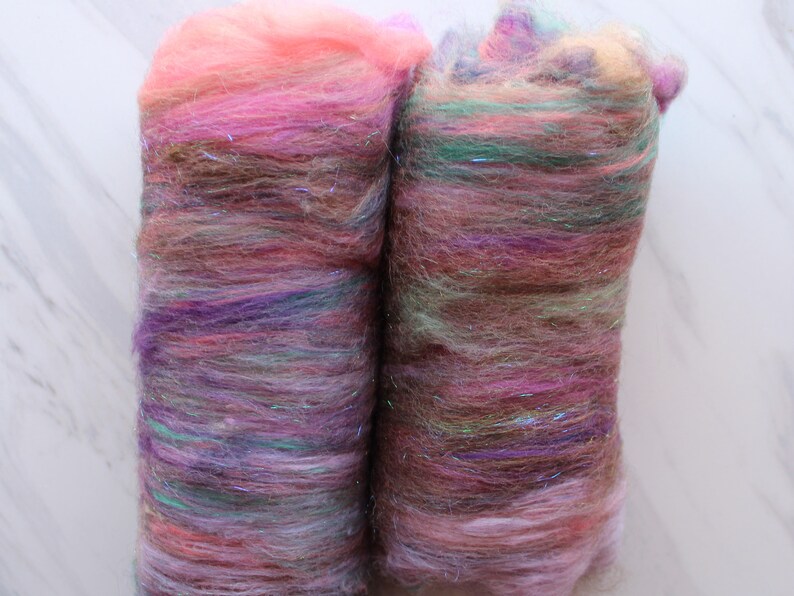 Sparkly Art Batts Alpaca Art Batts Baby Camel Down MONET/'S GARDEN Soft Art Batts Merino Art Batts