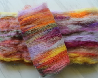 MONET'S HOUSES Of PARLIAMENT - Luxury Art Batts to Spin and Felt, Felting Fiber, Spinning Fiber, Merino Wool