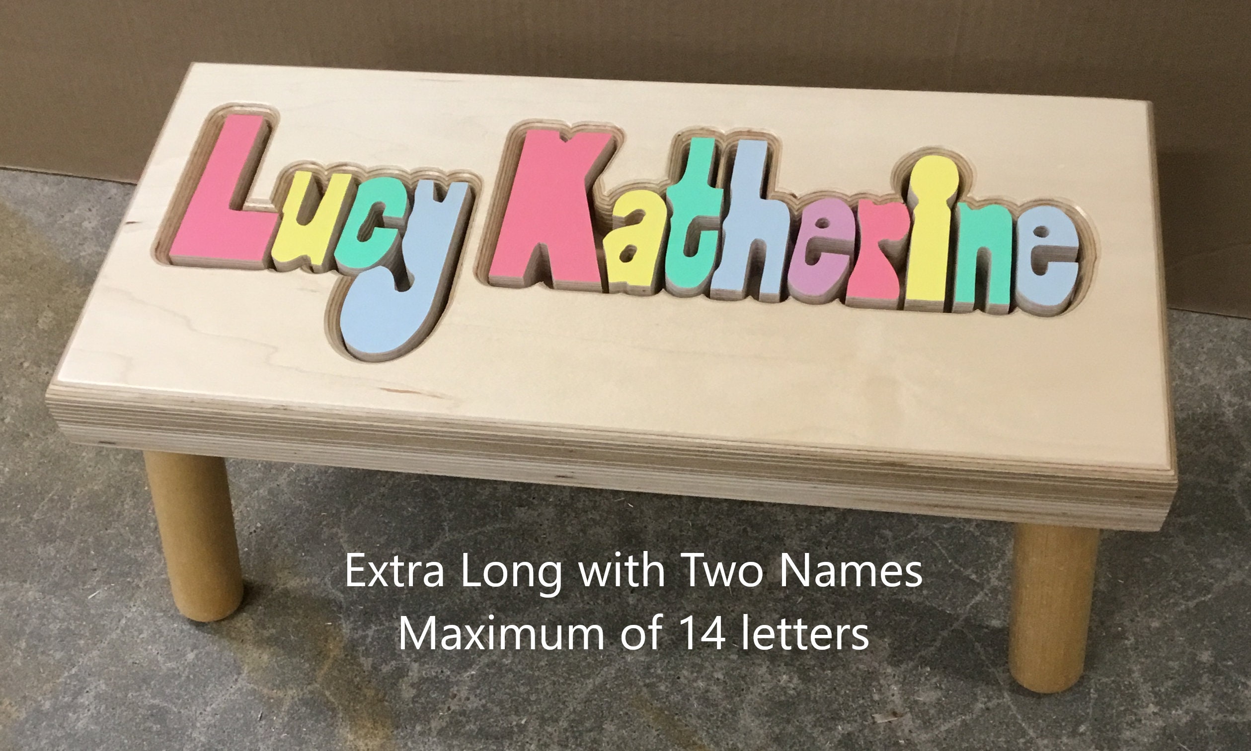 Children's puzzle stool with name 2025