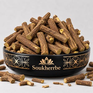 Marockanska naturliga lakritspinnar, torkat sött trä för tuggning, Glycyrrhiza Glabra, söt rot för örtte och traditionell matlagning