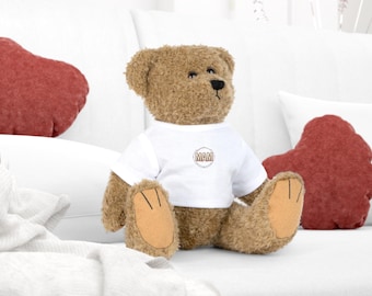 MAM Logo Plush Toy | Teddy Bear with White T-Shirt