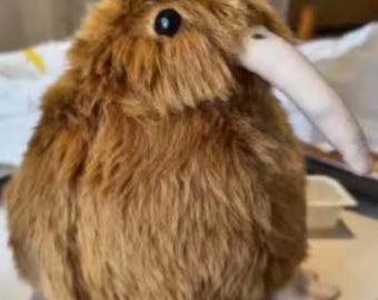 Kiwi Bird Plush Soft Kawaii Stuffed Animal Fluffy Bird Toy Cozy Nursery Decor Gift