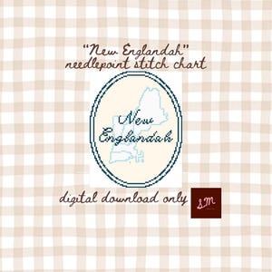 New Englander Ornament Needlepoint Stitch Chart (Digital Download)