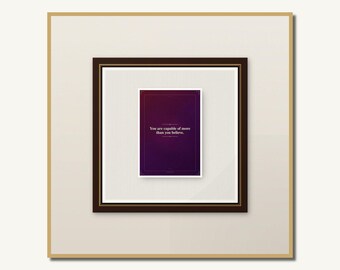 Stampa con citazione motivazionale color bordeaux / Elegante decorazione murale con ornamento dorato / Stampa ispirazionale / Download immediato