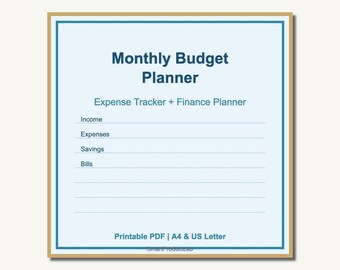 Pianificatore di budget mensile stampabile / Categorie di spesa / Monitoraggio del rimborso dei debiti / Patrimonio netto / Download immediato