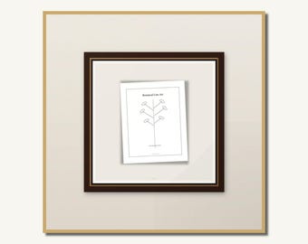 Stampa artistica botanica / Disegno minimalista di una pianta / Decorazione murale moderna ispirata alla natura / Download immediato