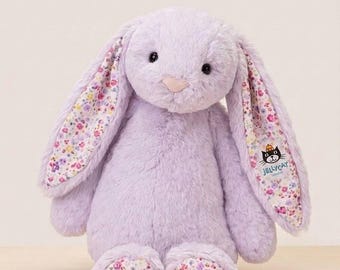 Peluche de conejo Jellycat, suave y cómodo animal de peluche con forma de conejo, decoración para la habitación del bebé, regalo de peluche de conejo, peluche de conejo flexible, lindo juguete de conejo