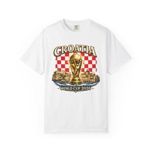 Croatia World Cup 2026 Shirt, Croatian Soccer Fan Tee, Croatia Football Supporter T-Shirt, Checkerboard Flag Graphic, Match Day Gift image 7