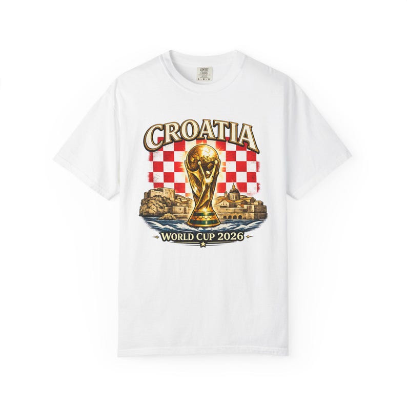 Croatia World Cup 2026 Shirt, Croatian Soccer Fan Tee, Croatia Football Supporter T-Shirt, Checkerboard Flag Graphic, Match Day Gift image 7