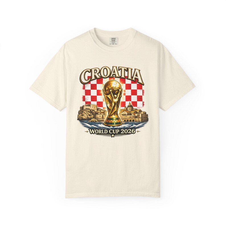 Croatia World Cup 2026 Shirt, Croatian Soccer Fan Tee, Croatia Football Supporter T-Shirt, Checkerboard Flag Graphic, Match Day Gift image 9