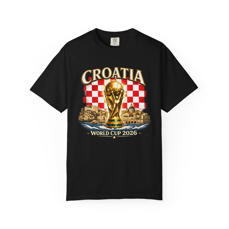 Croatia World Cup 2026 Shirt, Croatian Soccer Fan Tee, Croatia Football Supporter T-Shirt, Checkerboard Flag Graphic, Match Day Gift image 15