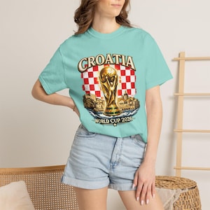 Croatia World Cup 2026 Shirt, Croatian Soccer Fan Tee, Croatia Football Supporter T-Shirt, Checkerboard Flag Graphic, Match Day Gift image 4