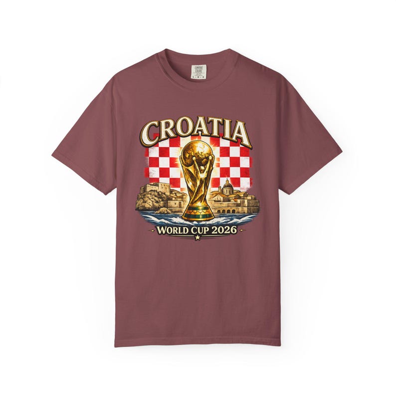 Croatia World Cup 2026 Shirt, Croatian Soccer Fan Tee, Croatia Football Supporter T-Shirt, Checkerboard Flag Graphic, Match Day Gift image 8