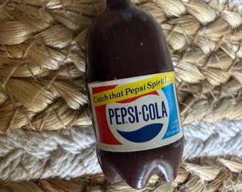 Vintage Barbie Doll Soda Pop Pepsi-Cola Brown Bottle Plastic 2 liter Made in Thailand