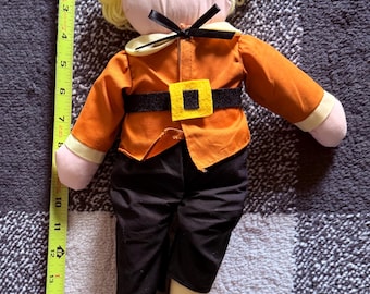 Adorable Vintage 16” Posable Gibson Thanksgiving Pilgrim Boy Cloth Rag Doll Decoration shelf sitter