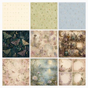 Fairy Junk Journal Papers, Vintage Botanical Digital Bundle (12×12 Inch, US Letter) preview 6