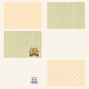 Tiny Safari Friends Digital Paper Pack | Baby Animals Watercolor Patterns (Digital Download) A4 PDF preview 6